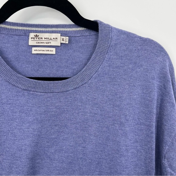 Peter Millar Other - Peter Millar Crown Soft Crewneck Sweater Pullover Top Cotton Silk Purple XL